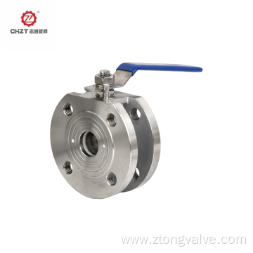 Flanged super thin ball valve